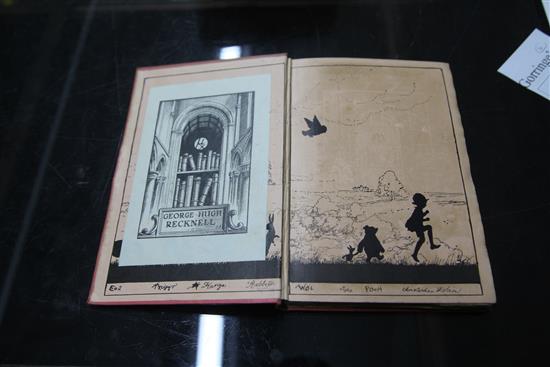 Milne, Alan Alexander - The House at Pooh Corner, with bookplate, d.j., with small loss and spine head and foot,